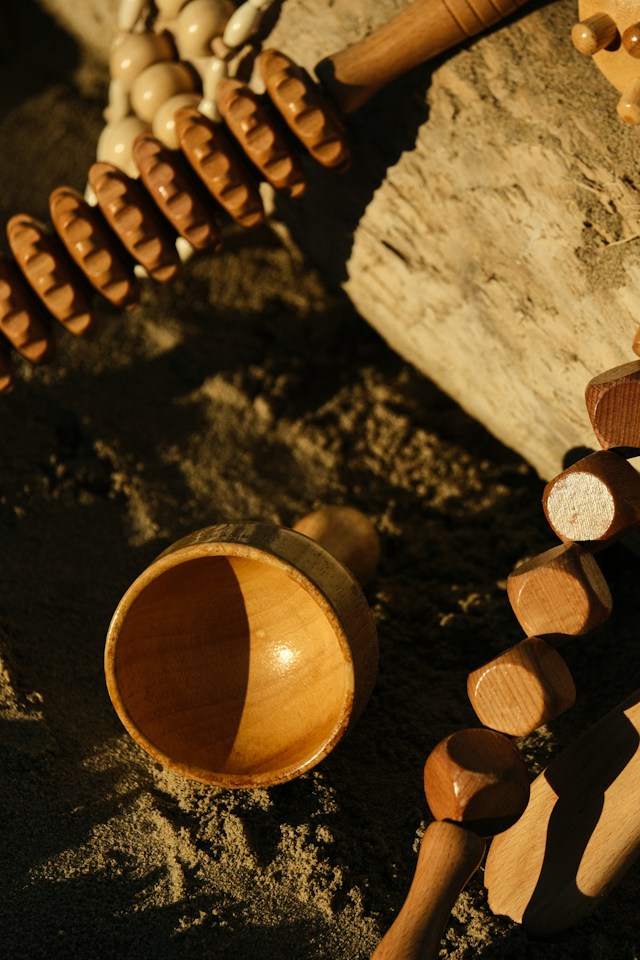 Rodillo de bambú para drenaje